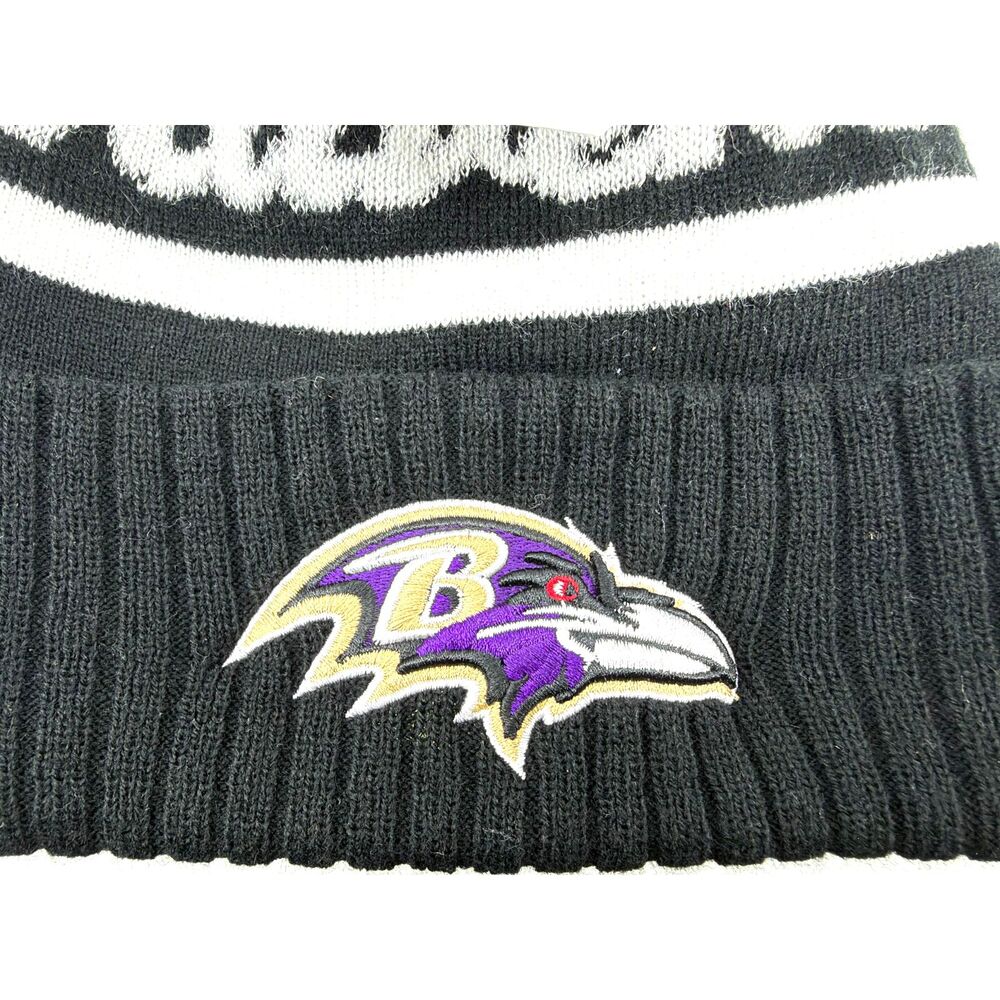 '47 Women's Baltimore Ravens Black Spirited Cuffed Knit Beanie - Picture 2 of 6